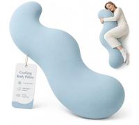 Qinayig Cuscino ergonomico a forma di zampa per chi dorme sul fianco, supporto per fianchi e gambe, design a forma di S per l'allineamento del corpo (blu, L)