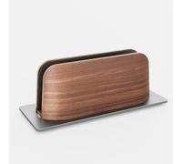 QinCoon Supporto verticale per laptop, Porta PC Portatile in legno di noce nero e alluminio per MacBook, Surface, Samsung, HP, Dell, Chrome Book