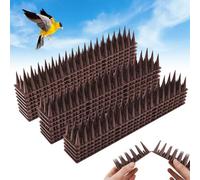 QINERSAW 20 Pezzi Dissuasori per Piccioni Plastica 6 Metri Anti Piccioni Plastica Marrone Design a Doppia Spina Spuntoni per Piccioni Passeri Rondini Scaccia Piccioni per Balcone Terrazza Finestra