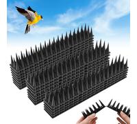QINERSAW 20 Pezzi Dissuasori per Piccioni Plastica 6 Metri Anti Piccioni Plastica Nero Design a Doppia Spina Spuntoni per Piccioni Passeri Rondini Scaccia Piccioni per Balcone Terrazza Finestra
