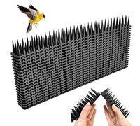 QINERSAW 20 Pz Dissuasori per Piccioni Plastica da 8,6 Metri Chiodo per Uccelli da Giardino in Plastica Spuntoni Uccelli Spikes per Uccelli da Giardino Scaccia Piccioni, Gatti, Uccelli (Nero)