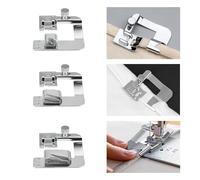 QINERSAW 3 Pz Piedino per Orlo Arrotolato, Piedini per Macchina da Cucire Universali 4/8" 6/8" 8/8", Piedino Orlatore Universale, Compatibile con la Maggior parte delle Macchine da Cucire Domestiche