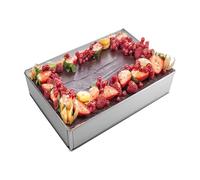 QINERSAW Stampi per Torte Rettangolari, Stampo per Dolci n Acciaio Inossidabile Antiaderente per Forno, Anello per Torta Rettangolare Regolabile 20-35cm x 29-54 cm, Altezza 8 cm