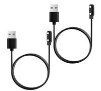 QingCming 2 Pezzi Cavo Ricarica Smartwatch Universale 2 Pin 4mm, Caricabatterie Magnetico USB per Orologio Intelligente e Fitness Tracker, Compatibile con Ti-cwatch, Xiao-mi, YA-MAY e Altri Modelli