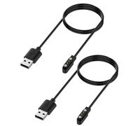 QingCming 2 Pezzi Cavo Ricarica Smartwatch Universale 2 Pin 4mm, Caricabatterie Magnetico USB per Orologio Intelligente e Fitness Tracker, Compatibile con Ti-cwatch, Xiao-mi, YA-MAY e Altri Modelli