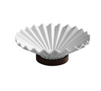 QINGGANG-0224 Centrotavola decorativo Ciotola for frutta scolabile a forma di conchiglia, for cucina, soggiorno, grande capacità, ciotola decorativa for servire frutti bosco(Grande)