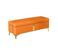 QINGGANG-0224 chaise longue Panca portaoggetti for camera da letto Fine for divano in pelle Seduta davanti alla finestra Camino Portaoggetti for giocattoli(Orange,80 * 40 * 45cm)