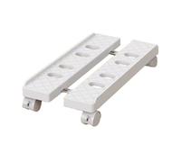 QINGGANG-0224 supporto per torre di computer Supporto da pavimento for PC Tower sotto la scrivania, supporto mobile for CPU con rotelle bloccate, carrello for larghezza regolabile(Bianco)