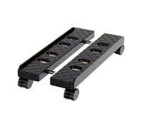 QINGGANG-0224 supporto per torre di computer Supporto da pavimento for PC Tower sotto la scrivania, supporto mobile for CPU con rotelle bloccate, carrello for larghezza regolabile(Nero)