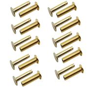 qinggw 9 Pezzi Coltello da Cucina Vite Manico Fai da Te Uso Rivetto Ottone 9 Pezzi per (Colore : Oro)