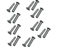 qinggw 9 Pezzi Coltello da Cucina Vite Manico Fai da Te Uso Rivetto Ottone 9 Pezzi per (Colore : Steel)