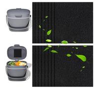 QINGHEC 16 Pezzi filtri per Compostiera, Filtro ai Carboni Attivi, Filtro Carbone Attivo, Dimensione Universale, Filtri Antiodore per Secchio di Compost
