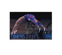 QINGJIE Simone Biles - Poster da ginnastica per atleti sportivi da parete con stampa su tela, 50 x 75 cm