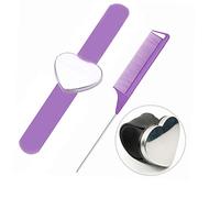 QingJii Braider Band and Pettine, braccialetto magnetico in silicone per trecce con pettine separatore, strumenti professionali per intrecciare (viola)