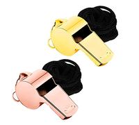 qingmeng Fischietto per l'educazione fisica, 2 pipe per l'arbitro, in acciaio inox, per l'arbitro, per lo sport, per l'educazione fisica, per l'addestramento del cane, per lo sport scolastico
