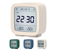 qingping Bluetooth Alarm Clock, Works with Mi Home, Smart Digital App Controlled Clock with Date, Time, Temperature, Humidity, Snooze, 16 Alarms and 8 Ringtones