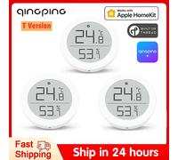 Qingping Sensore di umidità della temperatura Versione T Filettatura/BLE Termometro per inchiostro E-Link per interni ad alta precisione funziona con Apple HomeKit 1 pc