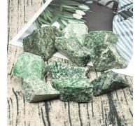 QINGQI Bellissimo Diaspro Punto Verde Naturale Pietra Grezza Minerali Campione Bulk Pietre burattate Cristalli di Quarzo curativo Collezione di Pietre preziose Reiki Regalo Regalo(200g)