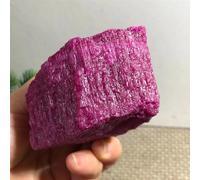 QINGQI Pietra Naturale Corindone Rosso Grezzo Naturale e Pietre preziose grezze di Rubino Minerale(150-200g)