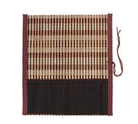 qingqingR Porta pennelli per Pittura Bamboo Rolling Bag Calligraphy Pen Case Curtain Pack