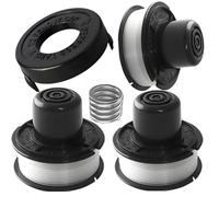 Qingriver Bobina di Filo per Decespugliatore Compatibili con Black e Decker Tagliabordi Sostituisci GL250/GL310/GL360/A6226-XJ (3 Bobine, 1 Copri Bobina e 1 Molla)