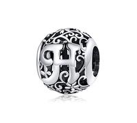 Qings Bead Charms Ciondolo Con Lettera Compatibile con Braccialetti Bracciali (Lettere H)