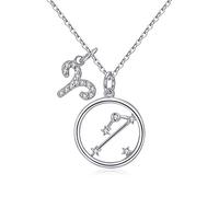 Qings Collana Segno Zodiacale Donna - Bff Collane Argento 925 Pendenti Ariete Stelline, Regalo per Bambine e Ragazze Bambina