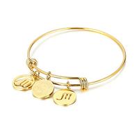 Qings Costellazione Scorpione Bracciale - Bracciale Rigido Donna，Bracciale da Donna in Acciaio Inossidabile di Personalità