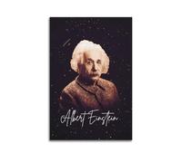 QINGSDEC Poster applicabili a Albert Einstein, pittura a olio decorativa, poster da appendere, per casa, soggiorno, camera da letto, sala da pranzo, 20 x 30 cm, senza cornice