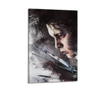 QINGSDEC Poster applicabili a Edward mani di forbice, poster su tela con pittura a olio, decorazione artistica da appendere, per casa, soggiorno, camera da letto, sala da pranzo, parete, 20 x 30 cm