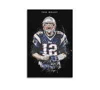 QINGSDEC Poster applicabili a Tom Brady pittura a olio decorativa pittura artistica da appendere per casa, soggiorno, camera da letto, sala da pranzo, parete, 40 x 60 cm, senza cornice