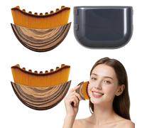 QingWing 2 Pezzi Spazzola Linfatica Viso Portatile, Spazzola per Il Viso a Secco Drenaggio Linfatico, Strumenti per la Cura Della Pelle, Allevia Stanchezza, Perfetto la Cura Quotidiana e i Viaggi