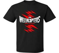 QINGXIANG The Hellacopters Band Logo Music Shirt Black White Tshirt Men's Black 3XL