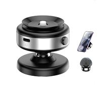 QingxingFa JOYYE 360° Rotatable Car Magnetic Phone Holder, Vacuum Adsorption & Magnetic Adsorption Double-Sided, Office Car Navigation Holder For Iphone & Android Smartphone (Silver)