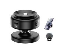 QingxingFa JOYYE 360° Rotatable Car Magnetic Phone Holder, Vacuum Adsorption & Magnetic Adsorption Double-Sided, Office Car Navigation Holder For Iphone & Android Smartphone (Black)