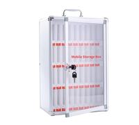 QINGYAN Organizzatore Di Telefoni Cellulari Cellulari Armadietto Di Ricarica For Telefoni Cellulari Scatola Di Immagazzinaggio For Telefoni Cellulari Con Chiusura Trasparente(40x20x49cm)