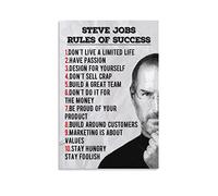 QINGYUAN Poster su tela con citazione motivazionale di Steve Jobs, 10 regole per il successo, decorazione per la casa, 30 x 45 cm