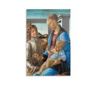 QINGYUAN Sandro Botticelli Madonna col Bambino con Angelo Stampa su Tela Poster Stampa artistica da parete Moderna Opere d'arte per la casa (40 x 60 cm)