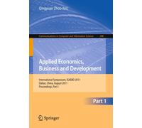 Qingyuan Zhou Applied Economics, Business and Development: Internati (Tascabile)
