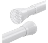 QINGYUN Binario per Tenda da Doccia Pali per Tende Estensibili 85-150 cm Tiranti per Tende Asta per Tenda da Doccia Estensibile Asta per Tenda Telescopica Senza Foratura per Finestre, Bagno, Armadio