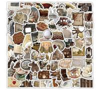 QINGZHUO-100 pieces of European style retro waterproof stickers classical literary art mobile phone electric car decoration notebook stickers