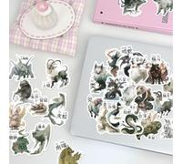 Qingzhuo-100 Stickers of the National Style Classic Strange Beasts Record, Popular Science Popularization Traditional Chinese Mythology Illustrated Books Diy