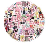 QINGZHUO-50 adesivi Rock Loneliness per graffiti giapponesi, adesivi estetici impermeabili, premi per le classi e bottiglie d'acqua portatili per ragazze che fanno skateboard per adulti