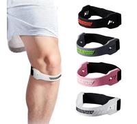 QINGZY 4 Pezzi Tutore Ginocchio Rotuleo Regolabile, Fascia per Tendine Rotuleo per Uomo, Donna e Giovani Per Tendinite, Dolore al Ginocchio, Sport, Corsa, Palestra