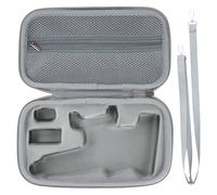 QINGZY Custodia Rigida Impermeabile per DJI Osmo Mobile 7/7P/SE, Borsa Protettiva Antiurto con Tracolla Regolabile, Gimbal Case da Viaggio in PU+EV Lycra per Gimbal (Solo Custodia) (Grigio)