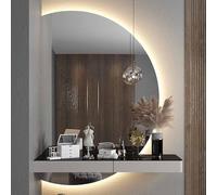 Qinhaixi 51 * 35 Pollici specchi da Bagno Intelligenti da 47 "Muova a Parete Miola Mone Vanity Mirror 39" Specchio di Trucco Senza Cornice Senza Cornice Specchio Illuminato a 3 Colori con Pulsante