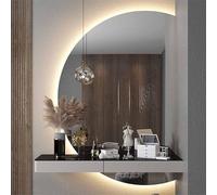 Qinhaixi 51 * 35 Pollici specchi da Bagno Intelligenti da 47 "Muova a Parete Miola Vanity Mirror 39" Mirror Senza Cornice Senza Cornice Specchio Illuminato a 3 Colori con Pulsante Touch per