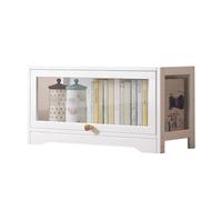 Qinhaixi Armadietto per display acrilico, spazio semplice e grande, vetrina trasparente per la porta trasparente, libreria per bambini a prova di polvere, pavimento (dimensioni: 30x40cm/11.8x15.7)