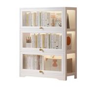 Qinhaixi Armadietto per display acrilico, spazio semplice e grande, vetrina trasparente per la porta trasparente, libreria per bambini a prova di polvere, pavimento (dimensioni: 40x106cm/15.7x41.7)