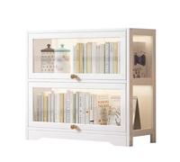 Qinhaixi Armadio per display acrilico, spazio semplice e grande, vetrina per la porta trasparente a tre lati, libreria per bambini a prova di polvere, pavimento (dimensioni: 80x73cm/31.4x28.7)